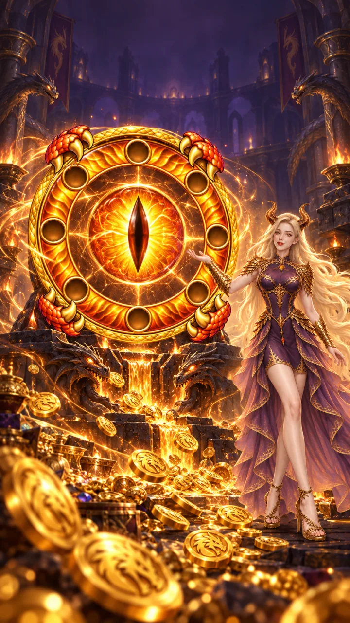 Auressa beside the blazing dragon eye