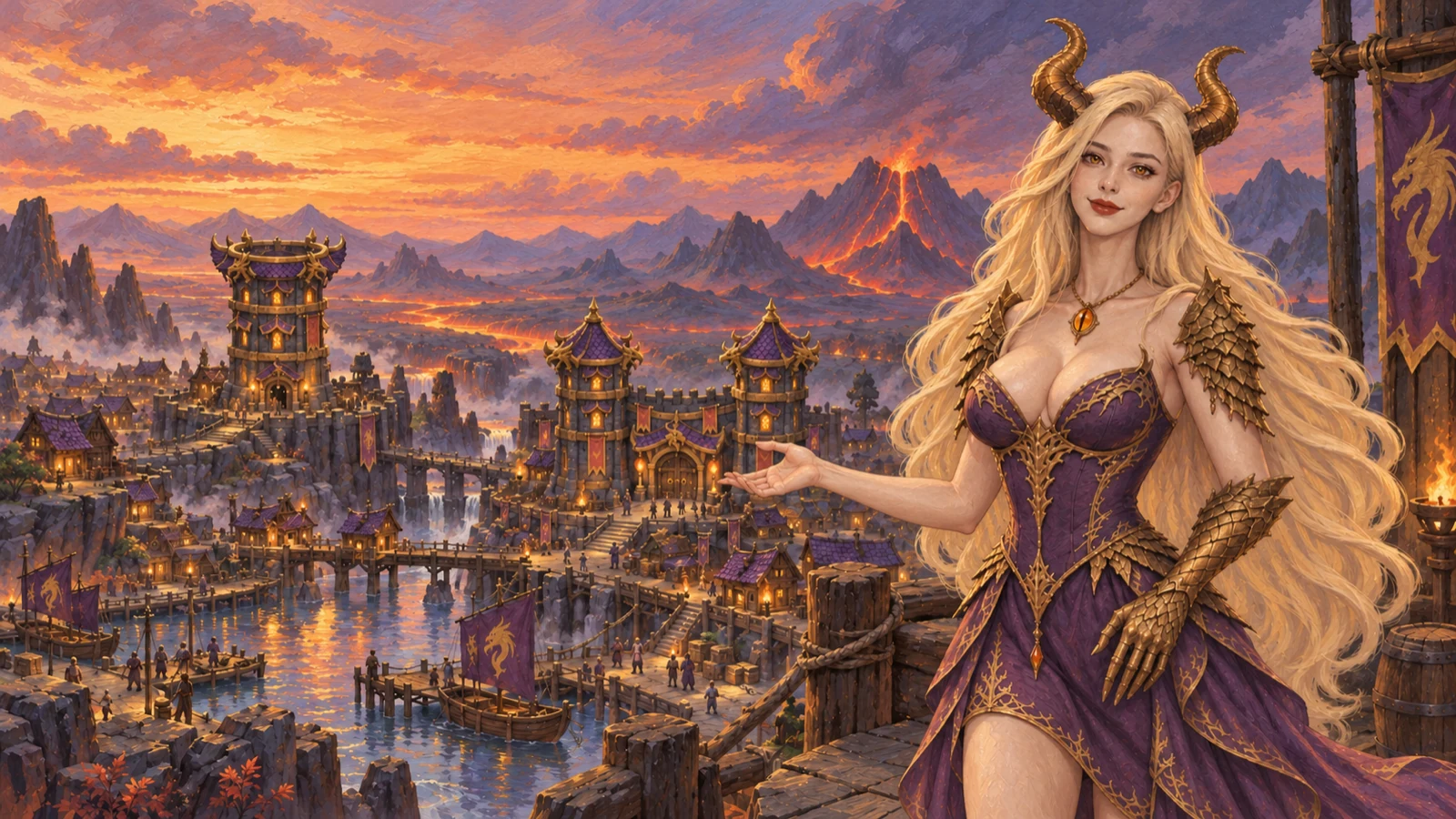 Auressa overlooking the restored dragon city